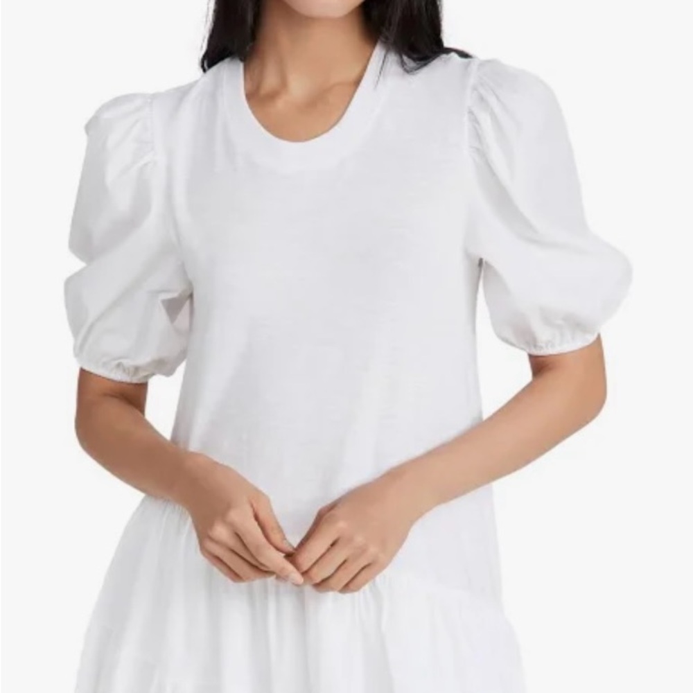 Cinq à Sept White Puff Sleeve Blouse